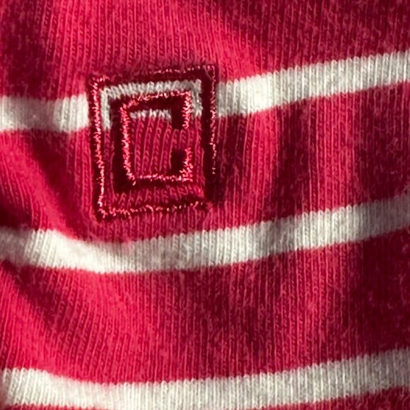 Chaps Women’s Pink & White Striped 3/4 Sleeve Nautical Top Size 2X Cotton Blend - Picture 5 of 12